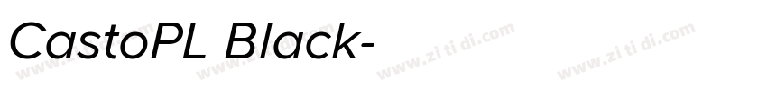 CastoPL Black字体转换
